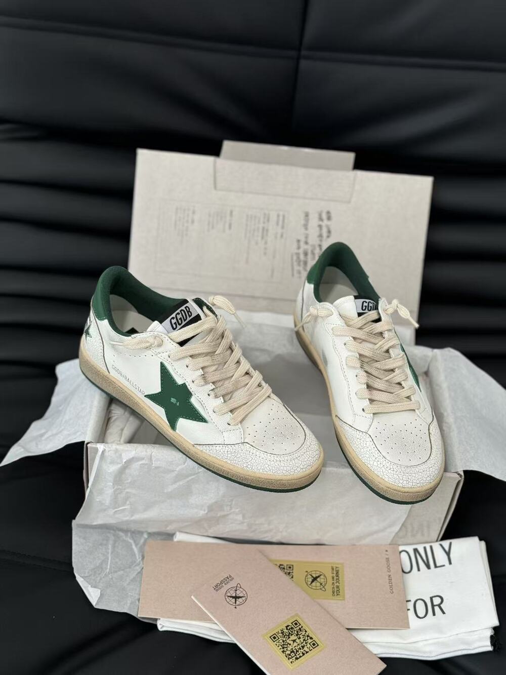 GGDB Golden Goose Ball Star Green Star Vintage Sneakers